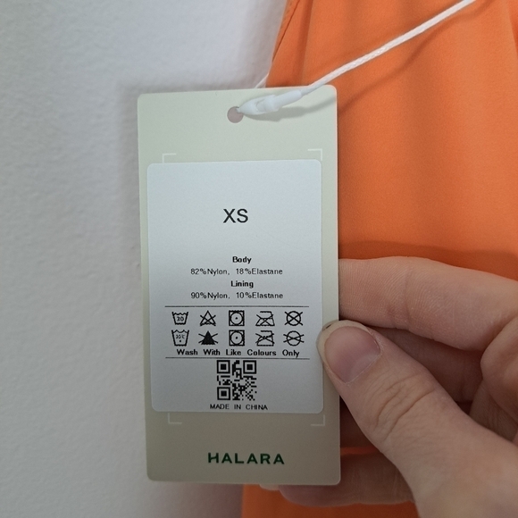 Halara backless cut out twisted side pocket ballet dress orange XS NWT - Picture 7 of 10